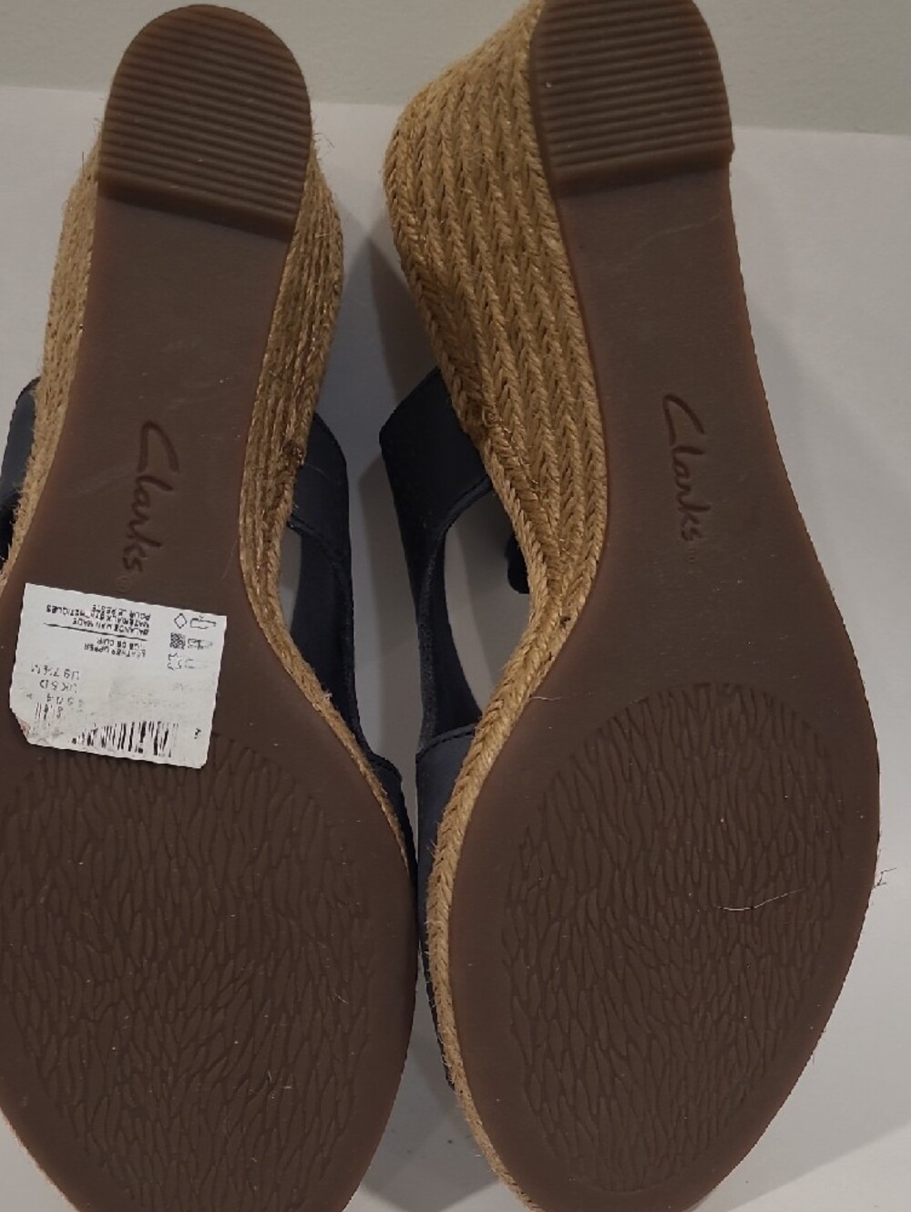 Clarks Black Perforated Open-Toe Slingback Sandals - Picture 3 of 4